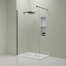 Latitude Run Valeria 8mm Glass Walk In Shower Screen 700