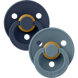 Bibs Colour Round Latex Pacifier Size 1 2-pack
