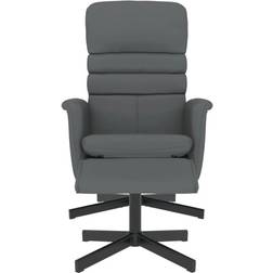 vidaXL Recliner Chair with Footstool Grey Fåtölj 104.5cm
