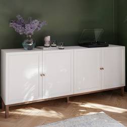 Furniture To Go Wensley 4 Door 1 Drawer Light Grey Oak Sideboard
