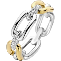 Ti Sento Milano Ring - Silver/Gold/Transparent