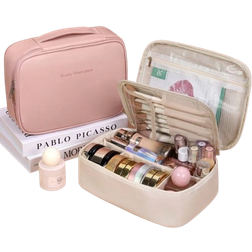 Shein 1pc.Travel Toiletry Bag - Space-Saving And Easy Access, Large Capacity Cosmetic Organizer, Portable For Travel, Multi-Functional Storage Bag Ideal For Outings Bathroom Accessories