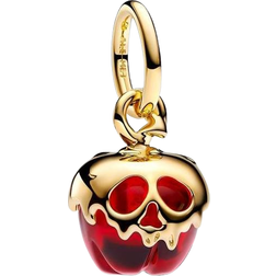 Pandora Disney Villains Evil Queen Apple Dangle Charm - Gold/Red