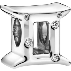 Pandora Gemini Zodiac Charm - Silver/Transparent