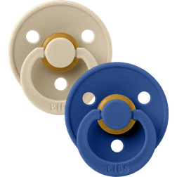 Bibs Colour Pacifier Latex Size 1 2-pack Vanilla/Cornflower