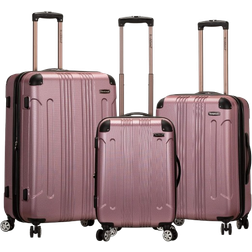 Rockland Hardside Spinner Set of 3 - Pink