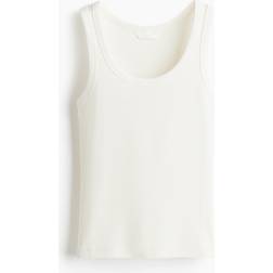 H&M Ladies Ribbed Vest Top - White