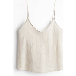 H&M Light Beige Linen Strappy Top - Light Beige