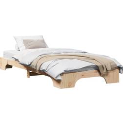 vidaXL Sengestel 90x190 cm Solid Fyrretræ Rammeseng