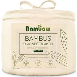 Bambaw Bamboo Fitted Sheet 140 x 200 cm Beige Underlakan (200x)