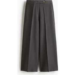 H&M Tailored Linen Blend Trousers - Dunkelgrau
