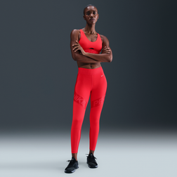 Nike Pro Sculpt 7/8 Leggings Mit Hohem Bund - Rot