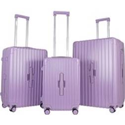 JLY 3 Piece Lightweight Hard Shell Suitcase Set