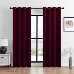 Shein Classic Solid Color Short Plush Curtains