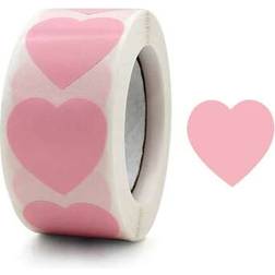 Shein Pink Heart Shaped Label Stickers 500pcs