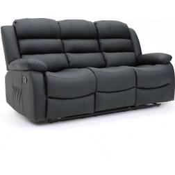 Roma Leather Manual Recliner 3 Seater Sofa