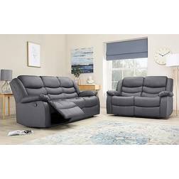 Roma Leather Manual Recliner Seater Sofa