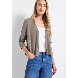 Street One Silk-Look Jacket - Braun