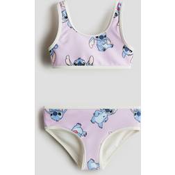 H&M Pige Lyslilla Lilo Stitch Bikini Med Tryk