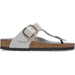 Birkenstock Gizeh Big Buckle Natural Leather Patent - High Shine Stone Coin
