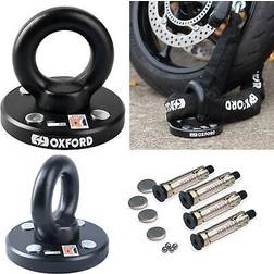 Oxford Rota Force Motorcycle Ground Anchor 4 Security Bolt - Black