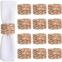 Shein Natural Water Hyacinth Rings 2 4 6 8 12pcs Napkin Ring