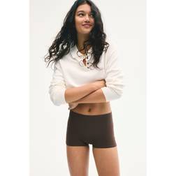 H&M Seamless Light Shape Shortie Truse - Mørk Brun
