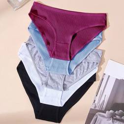 Shein Teen Girl Minimalist Ribbed Seamless Comfy Briefs