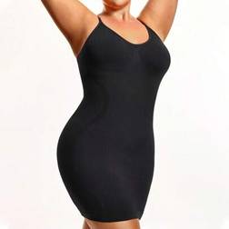 Shein Plus Size Solid Color Seamless Mini Shaping Dress