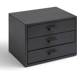 Dunelm Black 3 Drawer Tabletop Storage Cabinet 19.6x25cm