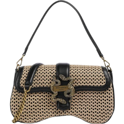 Just Cavalli Iconic Snake Shoulder Bag - Beige/Black