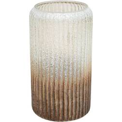 Ivyline Verre Ribbed Tall Frosted Gold Vase 30cm