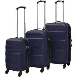 vidaXL Hardcase Trolley Set of 3 - Blue