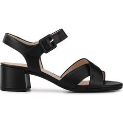 Gabor Block Heeled Smart Sandals - Black
