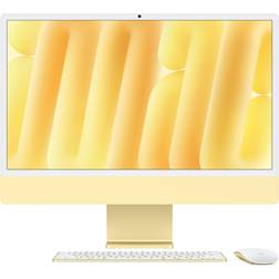 Apple iMac, 24-inch, M4 Chip, 10-core CPU, 10-core GPU, 16GB Unified Memory, 256GB SSD Storage Standard Glass Yellow