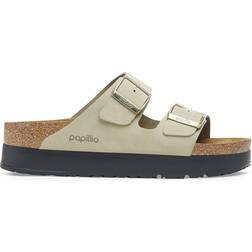 Birkenstock Arizona Flex Platform Nubuck Leather - Eucalyptus
