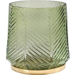 Ivyline Elm Embossed Sage Candle Holder 20cm