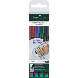 Faber-Castell Multimark Overhead Marker Permanent F 4-pack