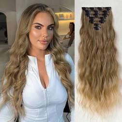 Shein Clip In Hair Extensions Brown Blonde Color 16 Clips