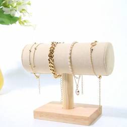Shein Small Natural Wood Bracelet Watch Holder Single Layer