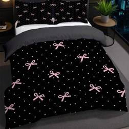 Shein 3pcs Bow Print Set Duvet Cover