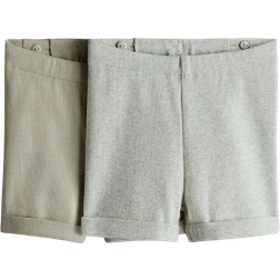 H&M Cotton Jersey Shorts 2-pack - Khaki Green (1262119002)