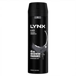 Lynx XL Black 48H Fresh Frozen Pear Cedarwood Scent Body Spray 200ml