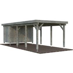 Palmako Carport Karl 23.1 m² Grau Tauchgrundiert (Gebäudefläche )