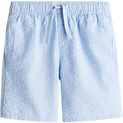 H&M Cotton Seersucker Shorts - Light Blue (1276719005)