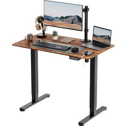 VonHaus Electric Standing Height Adjustable Dark Wood Writing Desk 60x100cm