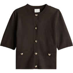 H&M Fine Knit Cardigan - Dark Brown