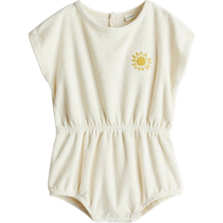 H&M Terry Romper Suit - Cream/Sun (1278462001)