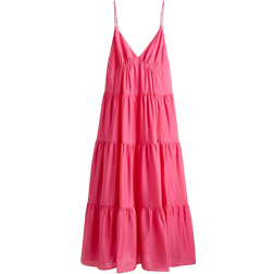 H&M Tiered Maxi Dress - Bright Pink