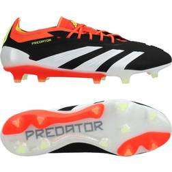 adidas Predator Elite FG Solar Energy - Svart/Fottøy Hvit/Solrød